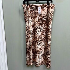 NWT Size large silk midi skirt